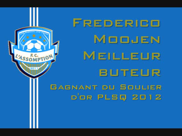 Meilleur buteur PLSQ 2012 Fred Moojen